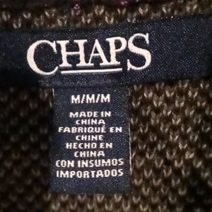 FINAL PRICE NWT CHAPS multi-colored checkered sweater vest w zipper Medium